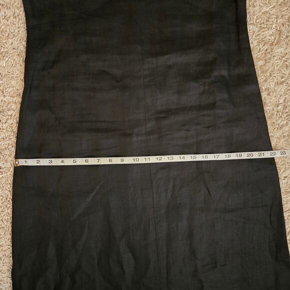 100% Linen Black Sleeveless Maxi Dress Size 12 Summer Fairy Grunge Classic - Picture 13 of 16